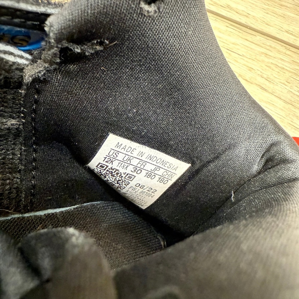 adidas Black Sneakers with Blue, Red and Yellow Accents. Size 12 (Toddler) - Picture 12 of 12